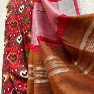 Make a statement with this Luxurious Multicolor Linen Saree